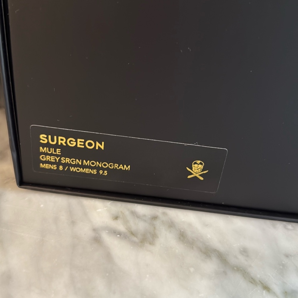 SRGN Monogram Mule- Grey